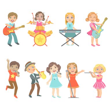Çocuk şarkı ve müzik aletleri seti oyun