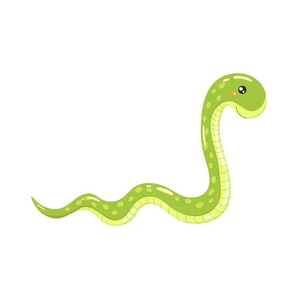 Boa-Schlange realistische kindliche Illustration — Stockvektor