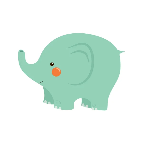 象の様式化された子供っぽいイラスト — ストックベクタ