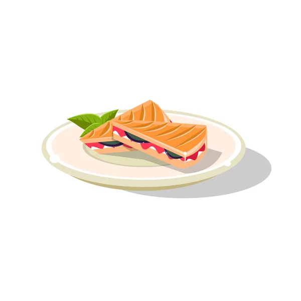 Sandwich italien traditionnel — Image vectorielle