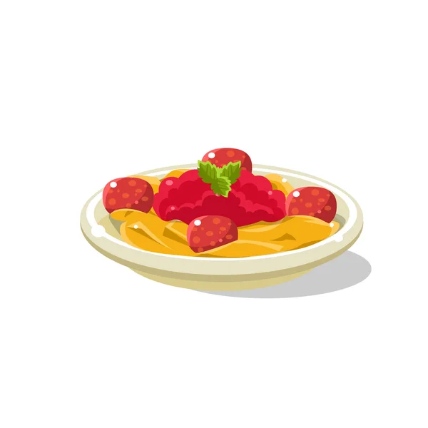 Pasta italiana tradicional boloñesa — Vector de stock