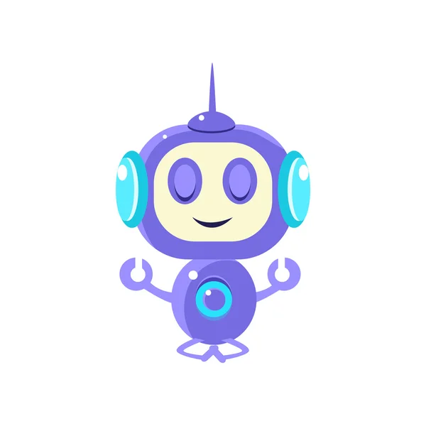Robot Méditant pacifiquement — Image vectorielle