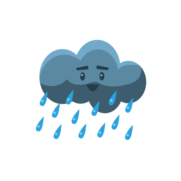 Nube que vierte la lluvia — Vector de stock