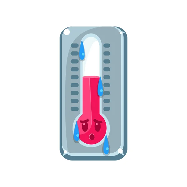 Termometre Isıtma ve terleme — Stok Vektör