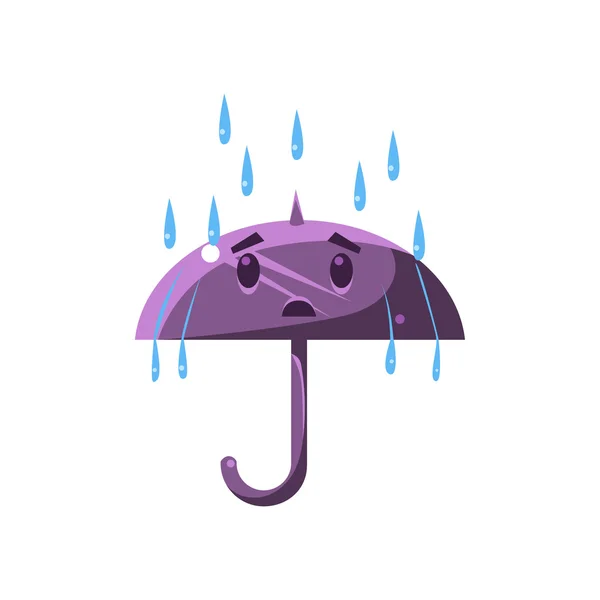 重い雨の中傘 — ストックベクタ