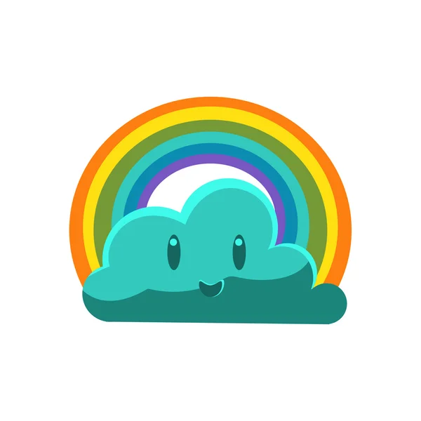 Nube con arco iris — Vector de stock