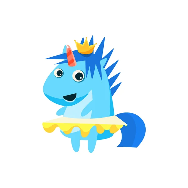 Princesa unicornio con la corona — Archivo Imágenes Vectoriales