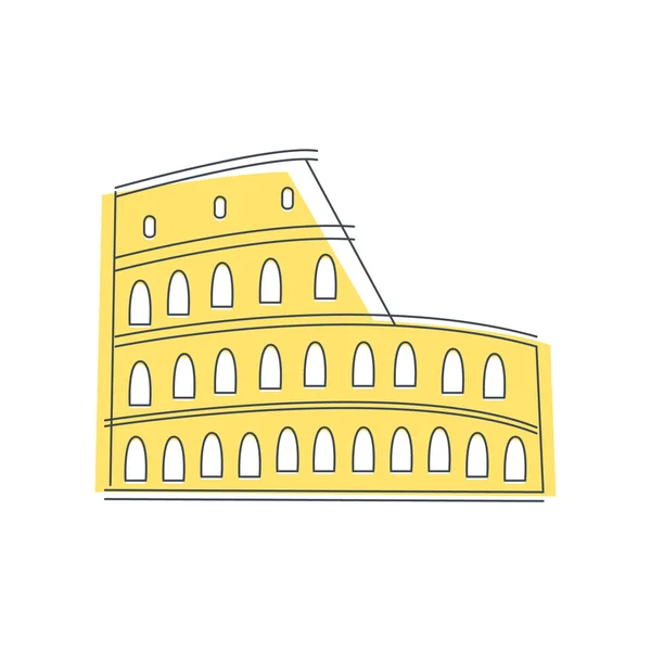 Coliseum Building In Rome — Stock Vector