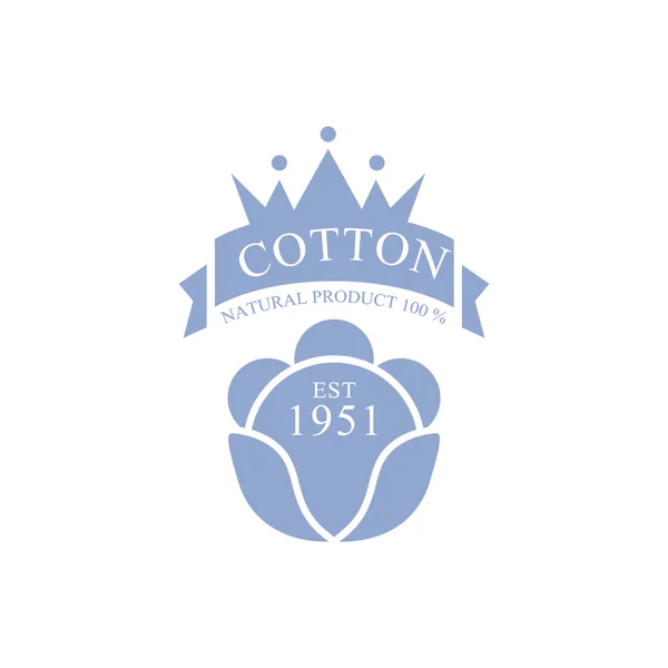 Conception de logo de produit de coton — Image vectorielle