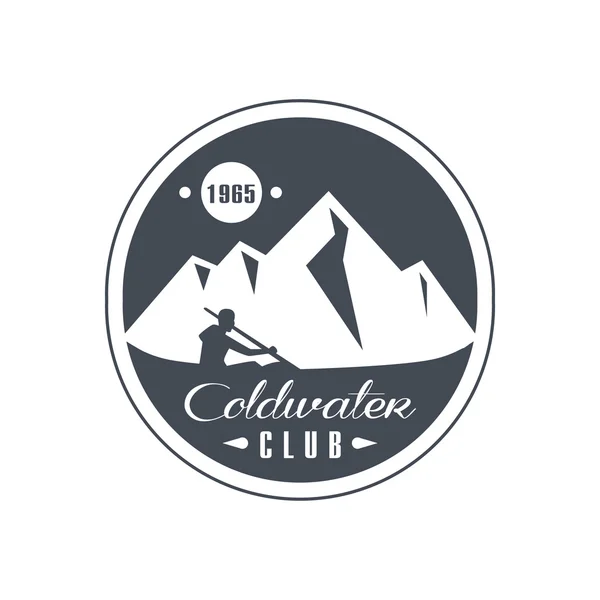 Montanha Coldwater Club Emblema Design — Vetor de Stock