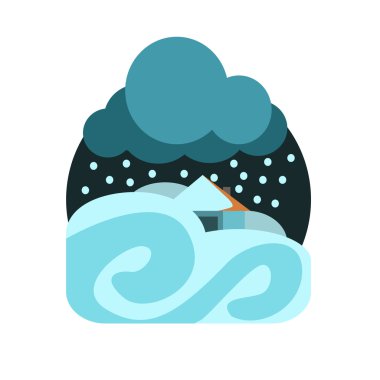 Ağır Kar Fırtınası Doğal Kuvvet Sticker