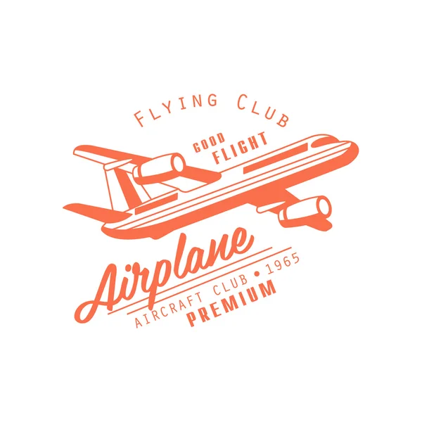 Flying Club Red Emblem Design — Vettoriale Stock