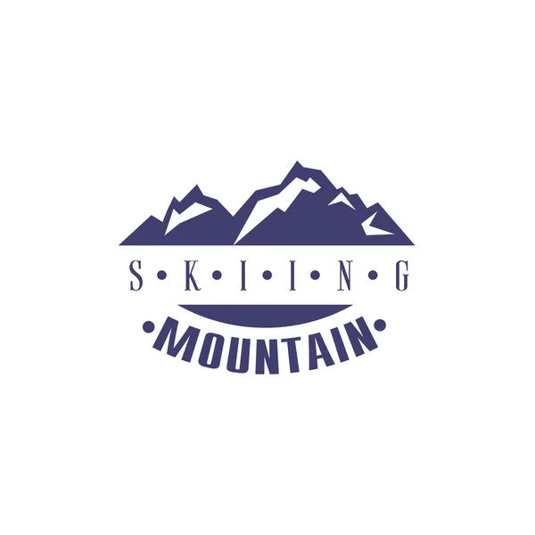 Дизайн горной лыжной эмблемы — стоковый вектор