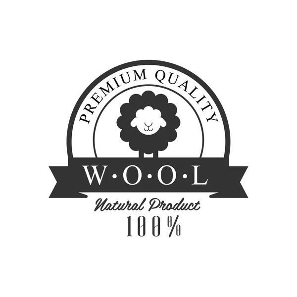 Desain Logo Produk Wol Kualitas - Stok Vektor