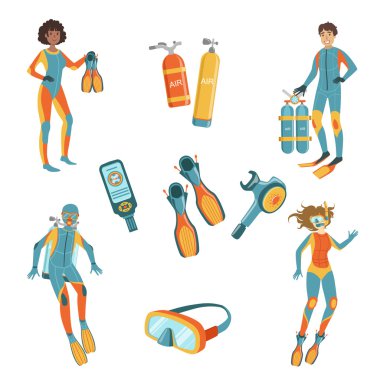 Kişi, Scuba Diving ve serbest dalış dişli