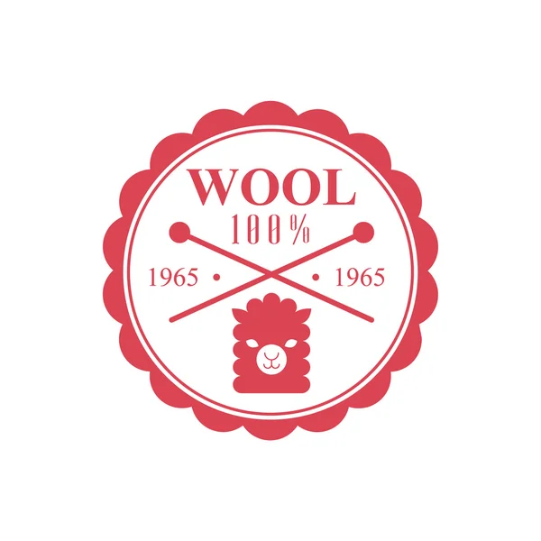 Diseño de logotipo de producto rojo de lana — Vector de stock