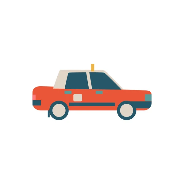 Chinese Police Car Simplified Icon — Stock Vector