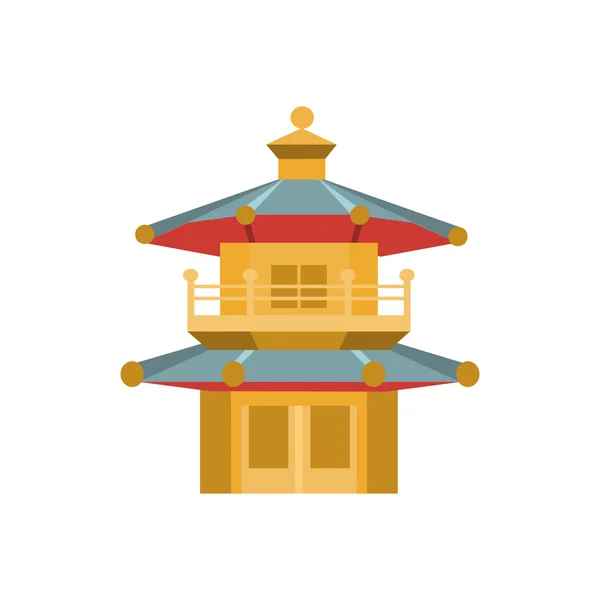 Torre de estilo de arquitectura china simplificada — Vector de stock