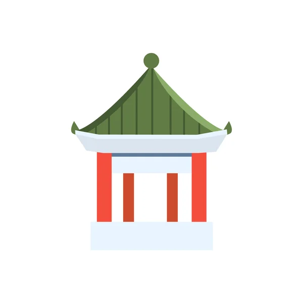 Small Chinese Pagoda Simplified Icon — Stock Vector