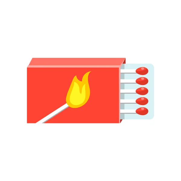 Box With Matches Simplified Icon — Stock Vector