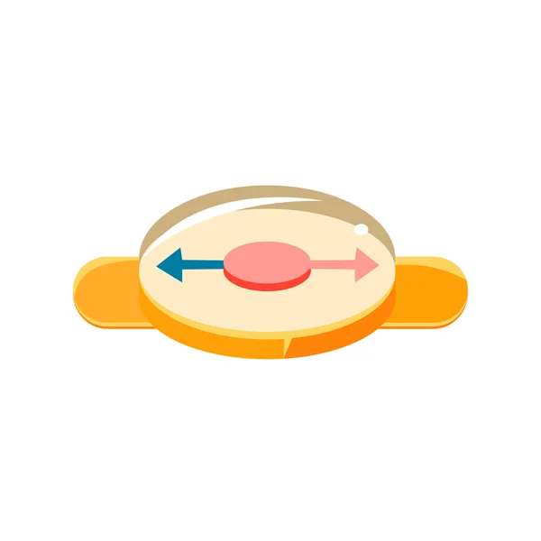 Handkompass vereinfachtes Symbol — Stockvektor