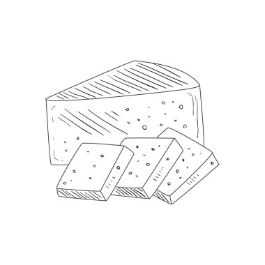 Üçgen parça peynir ve geniş dilimler 