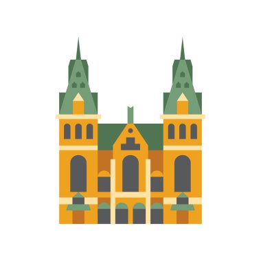 Holandaise City Hall bina simgesini Basitleştirilmiş