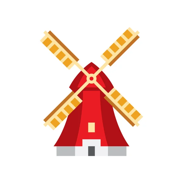 Holandaise Windmill Simplified Icon — Stock Vector