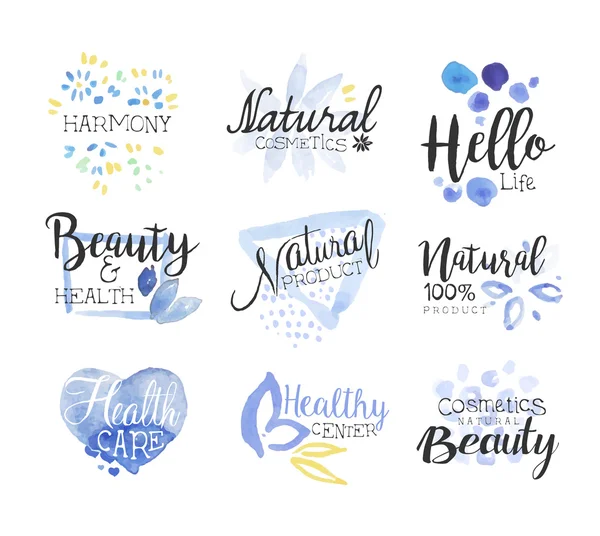 Přírodní krásy kosmetika Promo značky — Stockový vektor