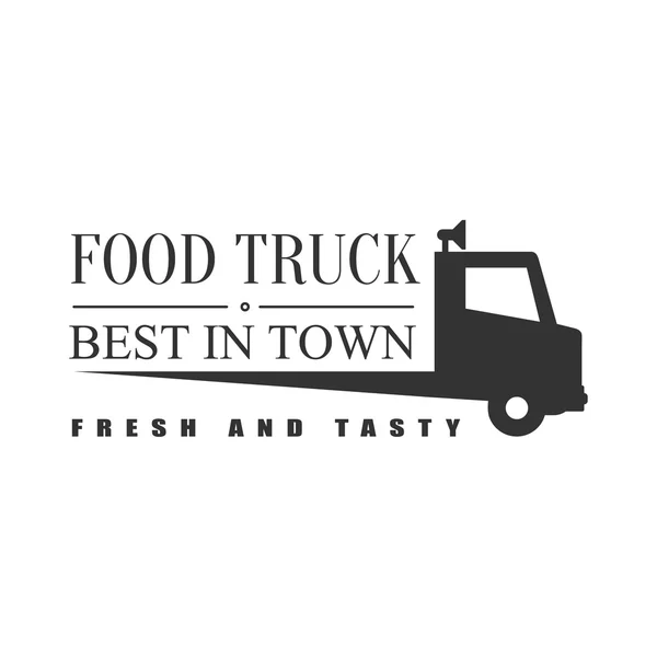 Mejor diseño de etiqueta de camión de comida fresca — Archivo Imágenes Vectoriales