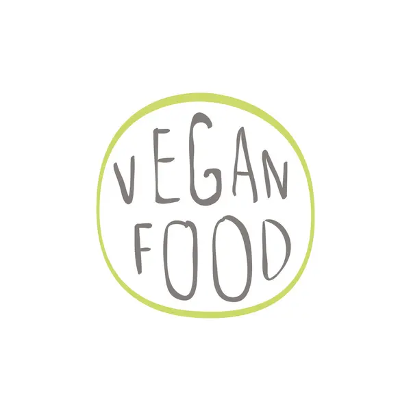 Veganské jídlo Label Design — Stockový vektor