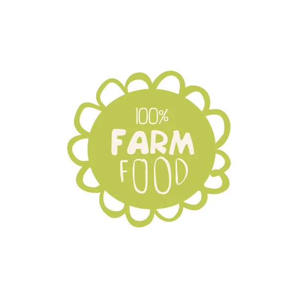 Azienda agricola Food Label Design — Vettoriale Stock