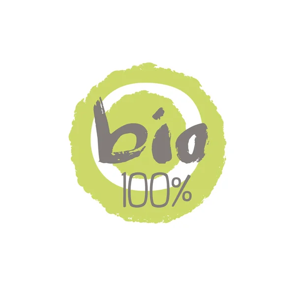 Percent Bio Food Label Design — Stock Vector