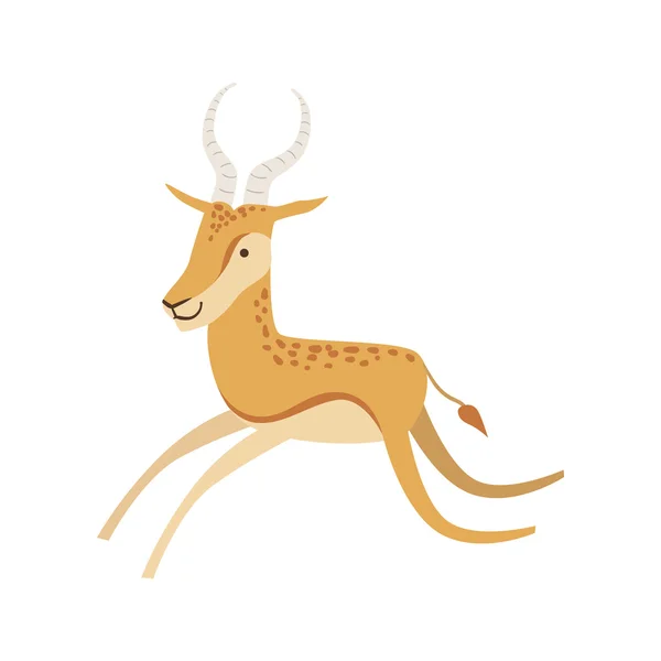 Gazelle stilisierte kindliche Zeichnung — Stockvektor