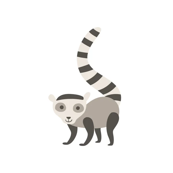 Lemur Stylized Childish Drawing — Stock Vector