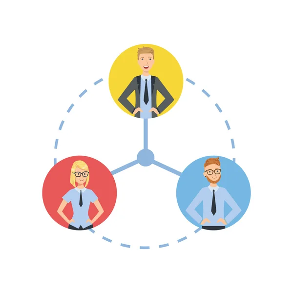 Time And Tusk Sharing Teamwork Illustration — Stock Vector