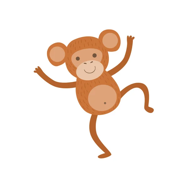 Desenho infantil estilizado de macaco — Vetor de Stock