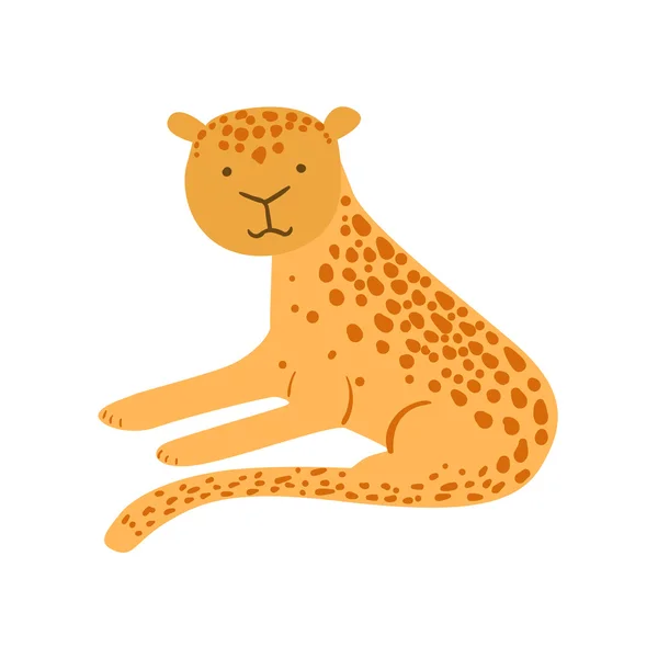 Jaguar stilizzato disegno infantile — Vettoriale Stock