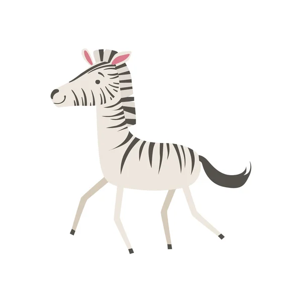 Zebra Stylized Childish Drawing — Stockvector
