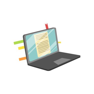 Lap Top ile posta o çıkartmaları ekranda