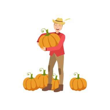 Pupmpkins Elinde Bir Holding ile Çiftçi