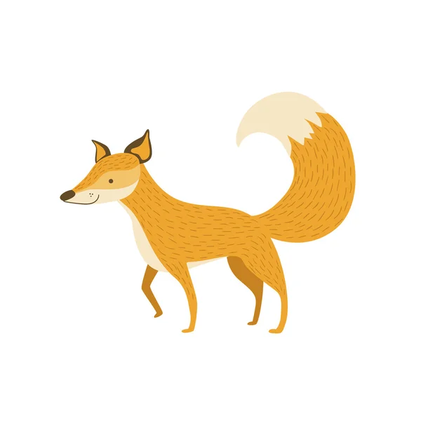 Fox sonriendo de pie como un perro — Vector de stock