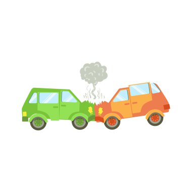 İki araba birbirine kırma