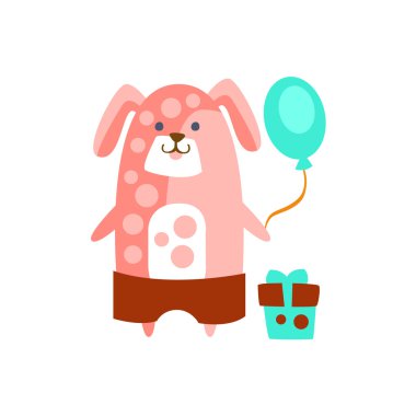 Parti Nitelikleri Girly Stilize Funky Sticker ile Köpek