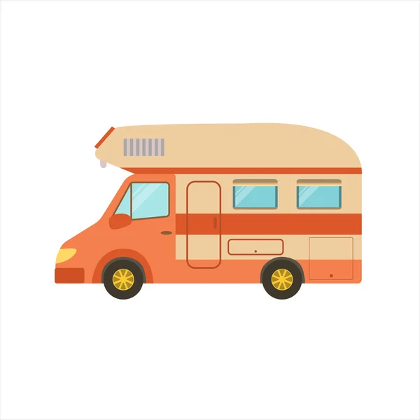 Orange Stripy Travel van — Stockvector