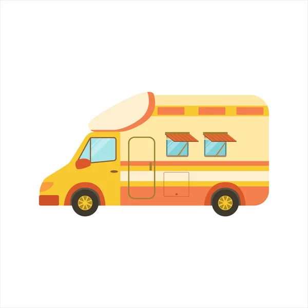 Orange Stripy Travel van — Stockvector