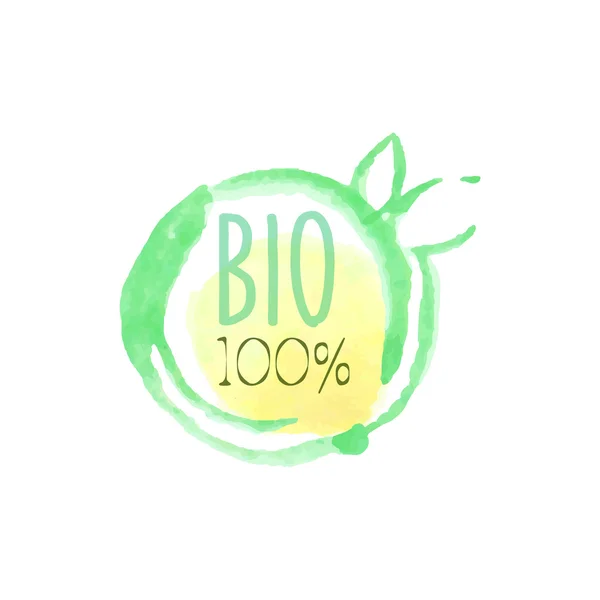 % Bio čerstvé produkty-reklamní znaménko — Stockový vektor