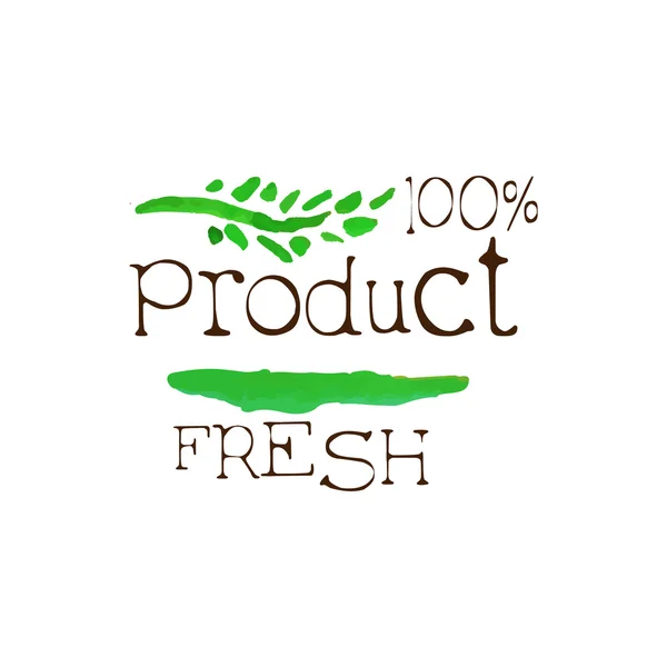 Percent Fresh Products Promo Sign — Stock Vector