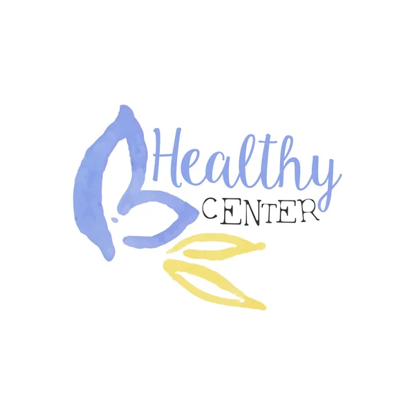 Healthy Center Beauty Promo Sign — Stock Vector