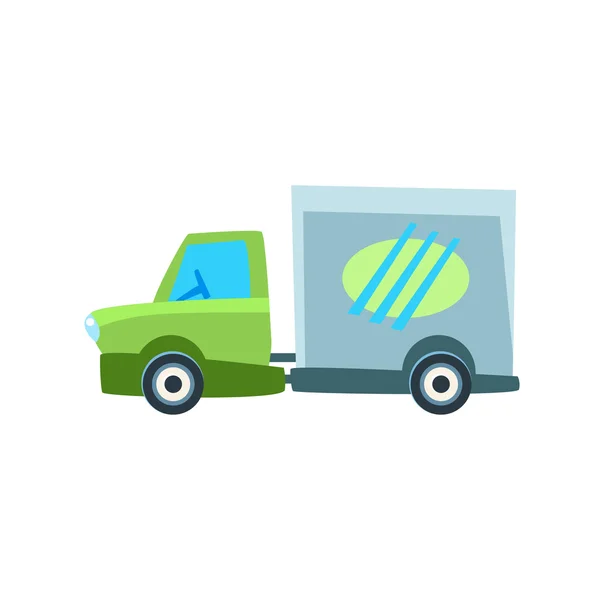Икона игрушечного автомобиля грузовика малой доставки — стоковый вектор